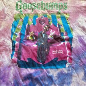 Goosebumps T Shirt Night Of The Living Dummy Graphic R.L. Stine Purple Sz XL
